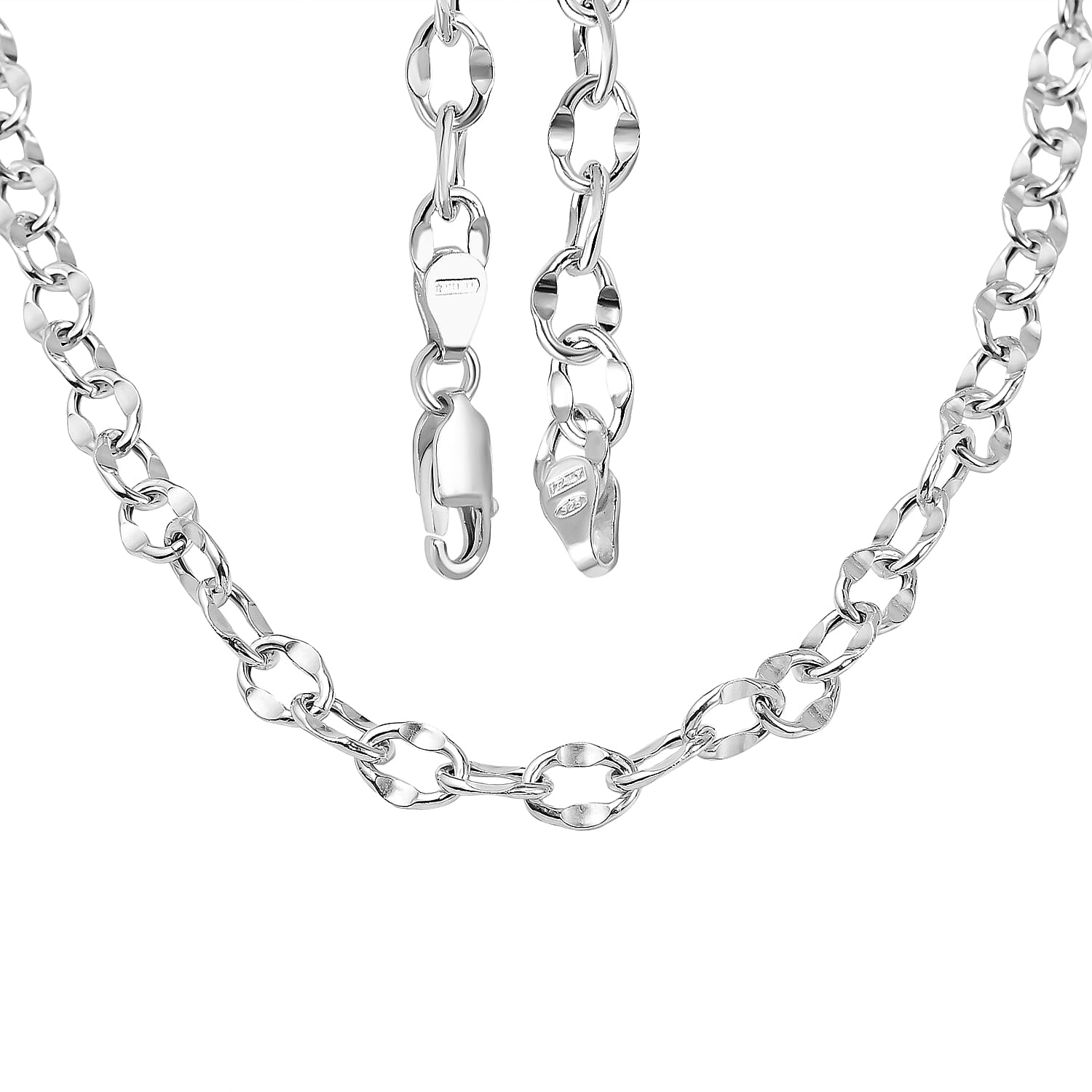 Sterling Silver Rolo Necklace (Size - 20) Silver Wt. 5.61 Gms