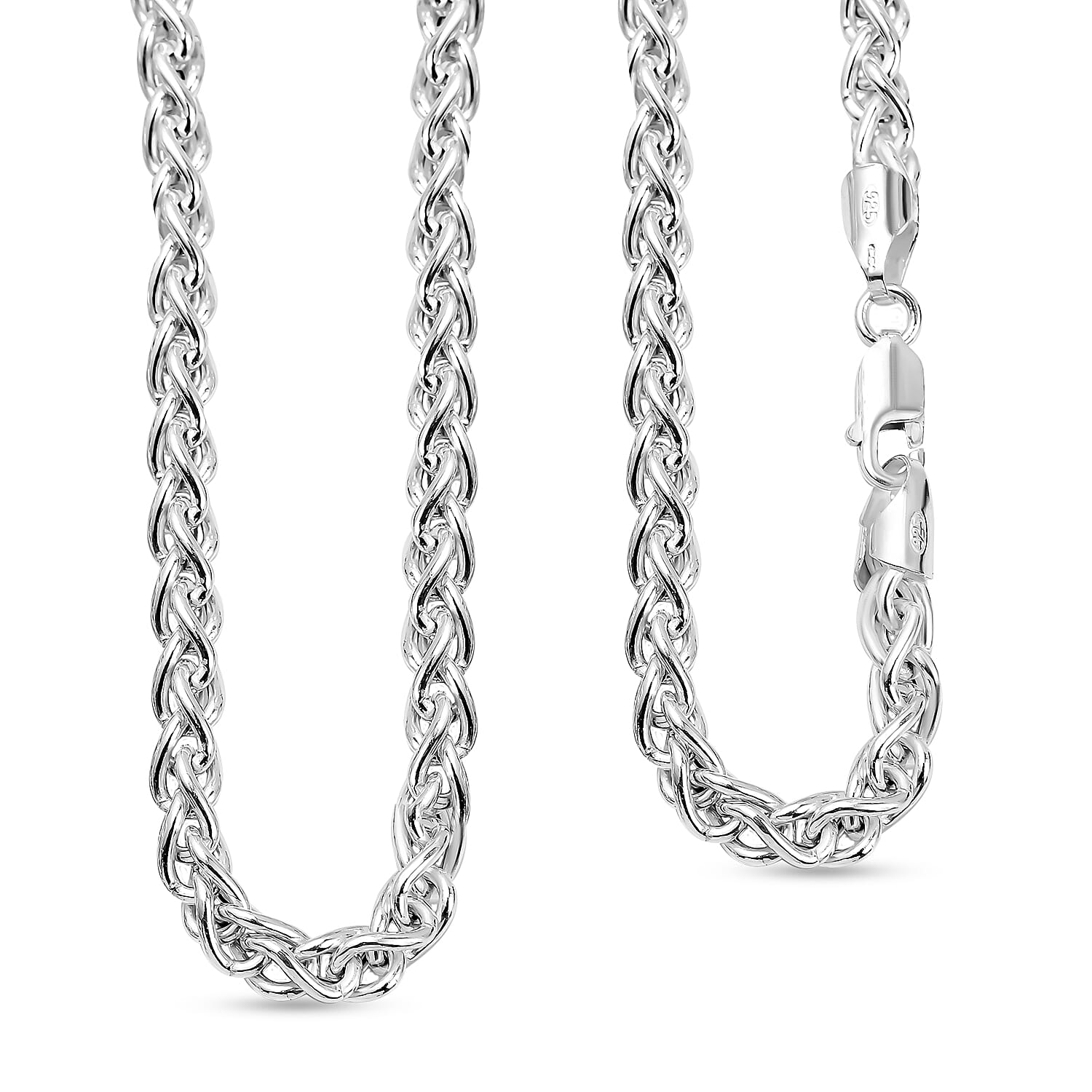 Sterling Silver Necklace (Size - 20) With Lobster Clasp Silver Wt. 15.29 Gms