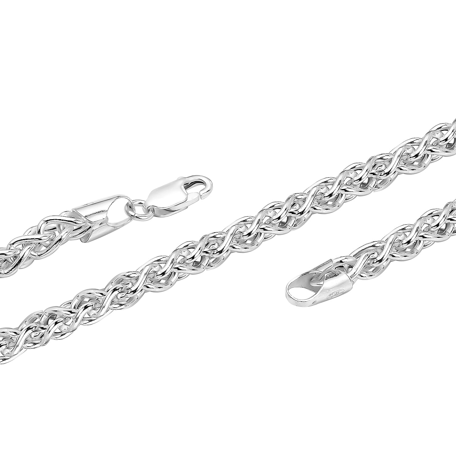 Sterling Silver Necklace (Size - 20) With Lobster Clasp Silver Wt. 15.29 Gms