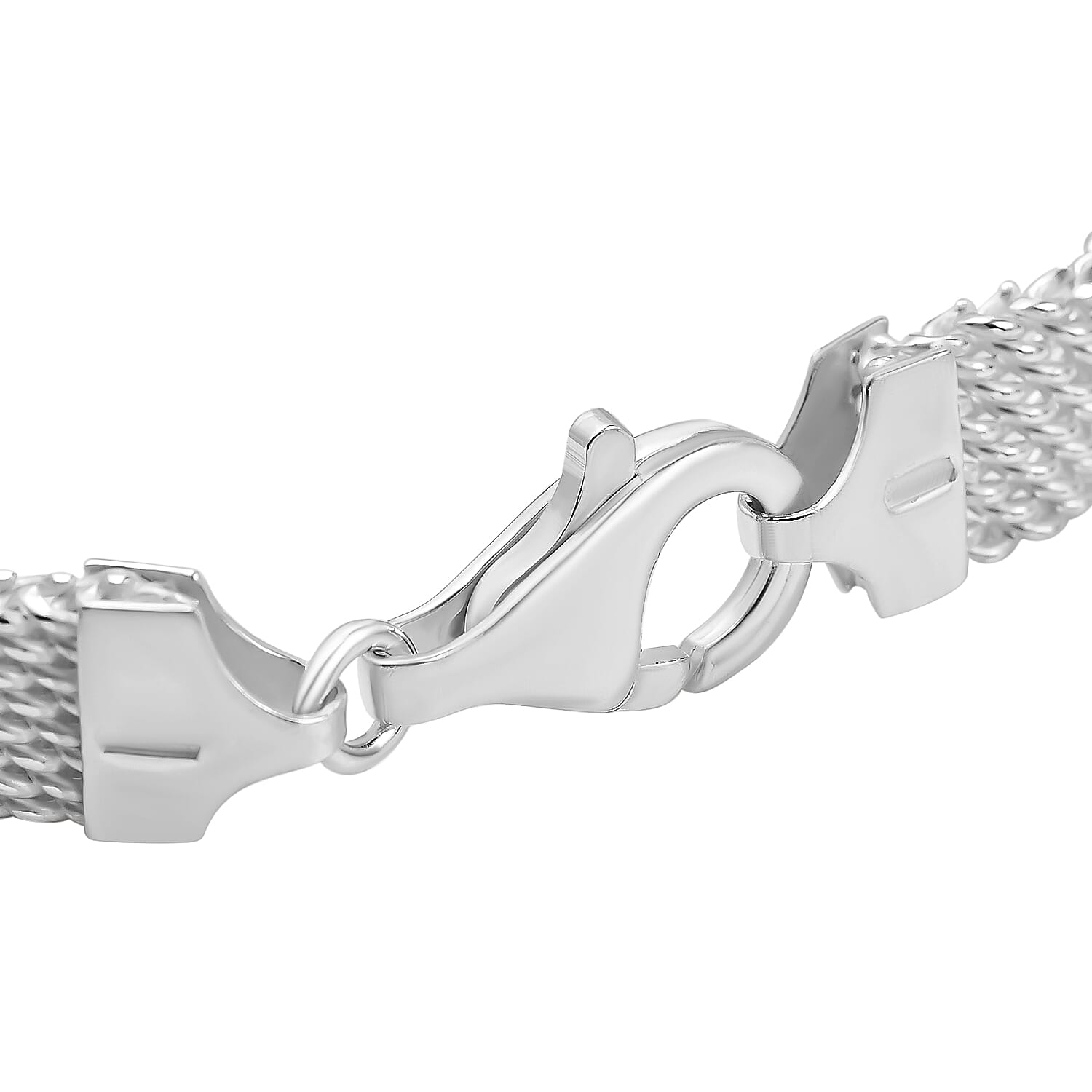 Sterling Silver Bracelet (Size - 7.5) With Lobster Clasp, Silver Wt.19.43 Gms