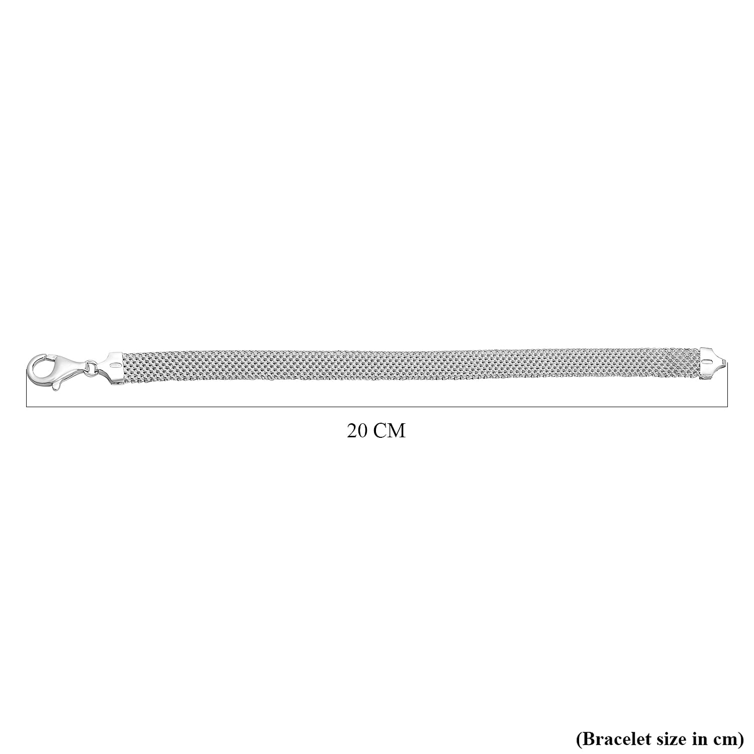 Sterling Silver Bracelet (Size - 7.5) With Lobster Clasp, Silver Wt.19.43 Gms