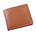 100% Genuine Leather Bi Fold Wallet with RFID Protection - Brown