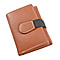 Genuine Leather Tri-Fold Men Wallet (Size 10x1x7 cm) - Tan
