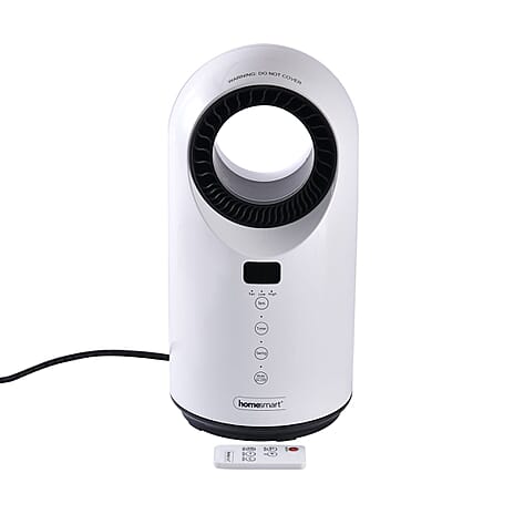 2 in 1 Bladeless Fan and Heater, 60 Degree Wide Angle Oscillation with LED Indicator Display