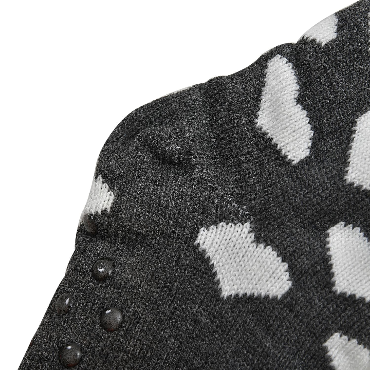 Sherpa Lined Knitted Strecthable Cozy Cabin Socks One Size fits most - Grey