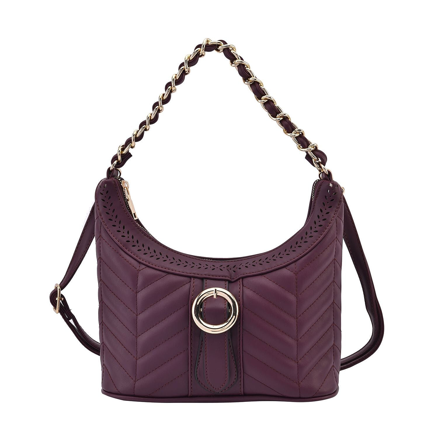 Zig Zag Pattern Tote Bag - Purple
