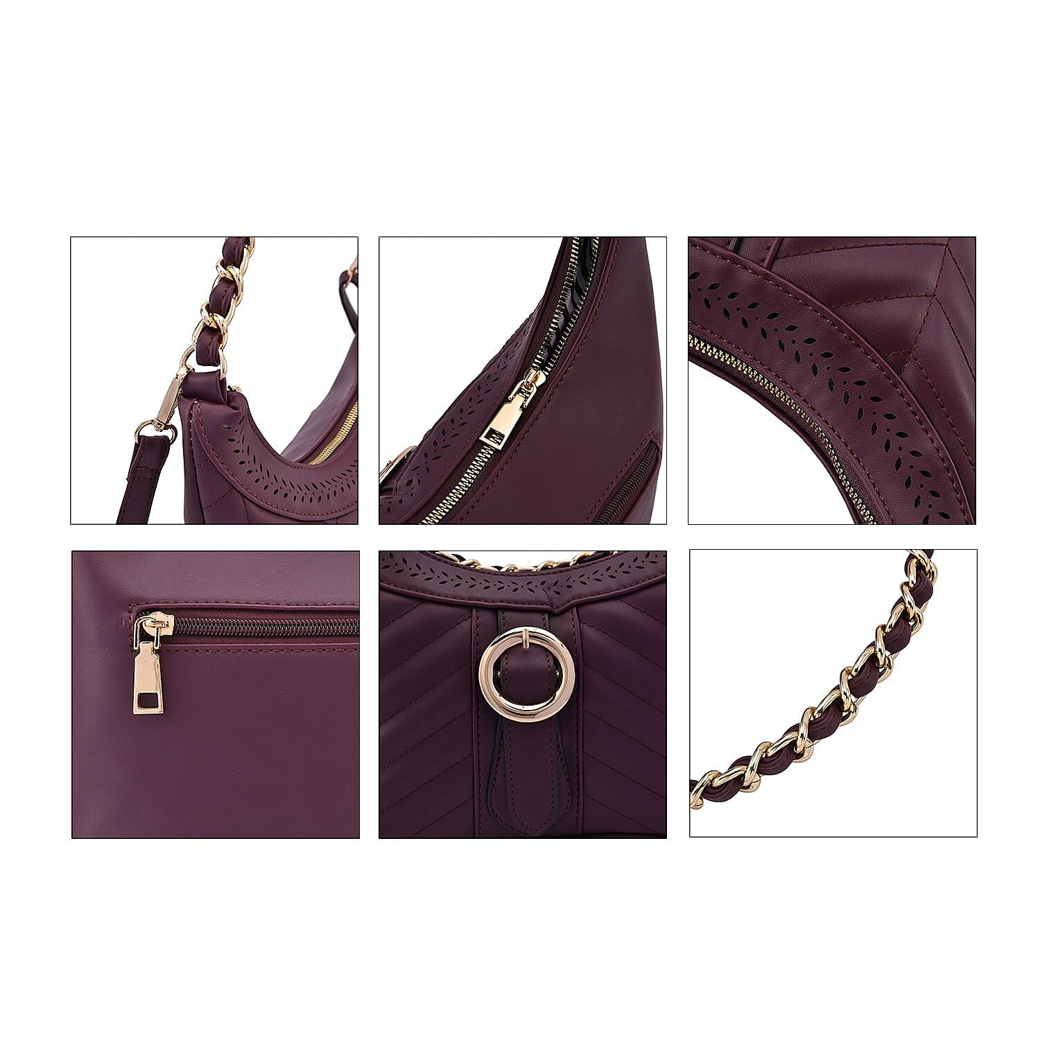 Zig Zag Pattern Tote Bag - Purple