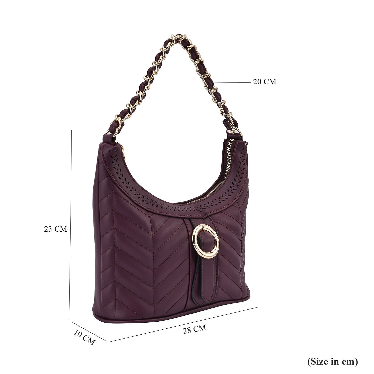 Zig Zag Pattern Tote Bag - Purple