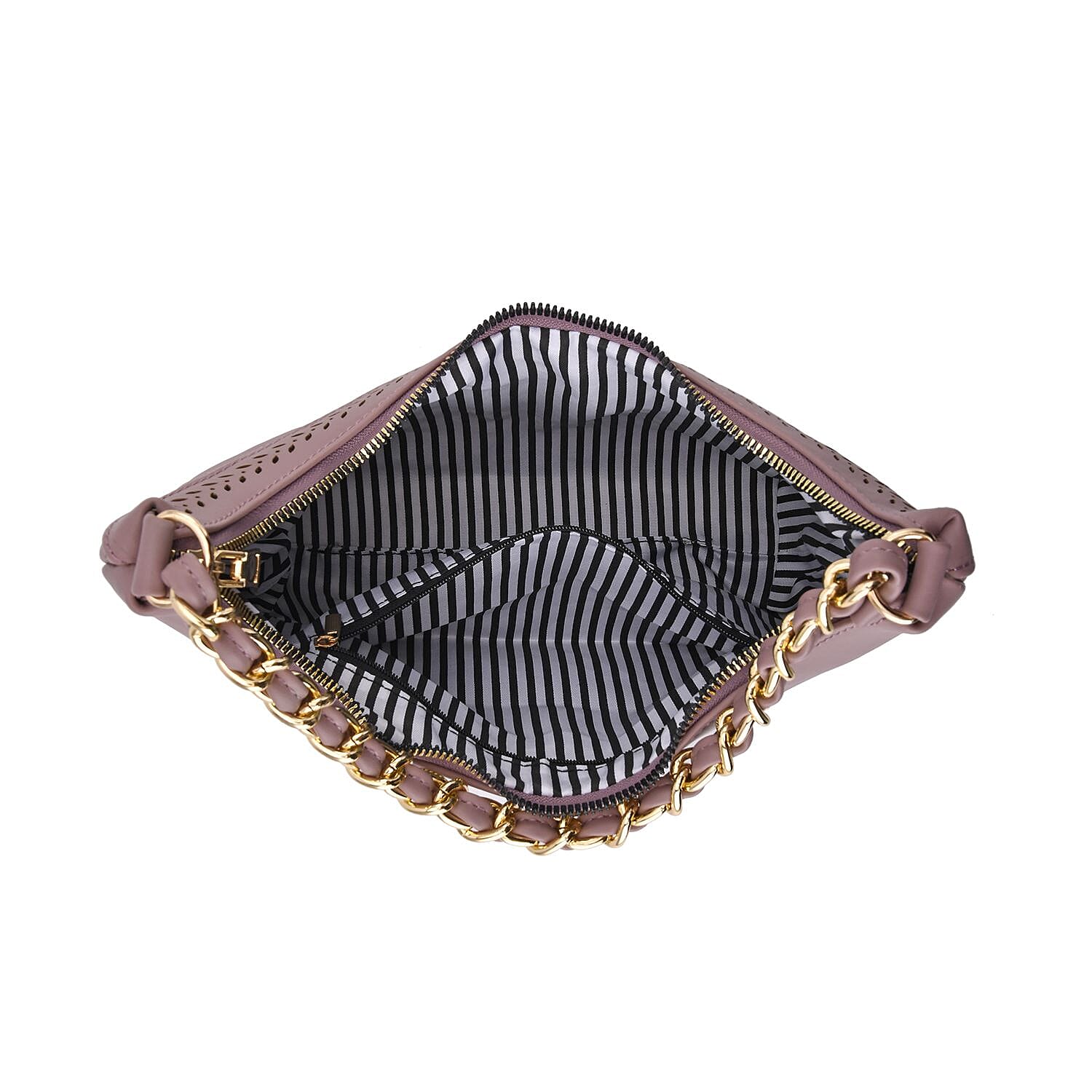 Zig Zag Pattern Tote Bag (Size 28x23x10 Cm) - Pink