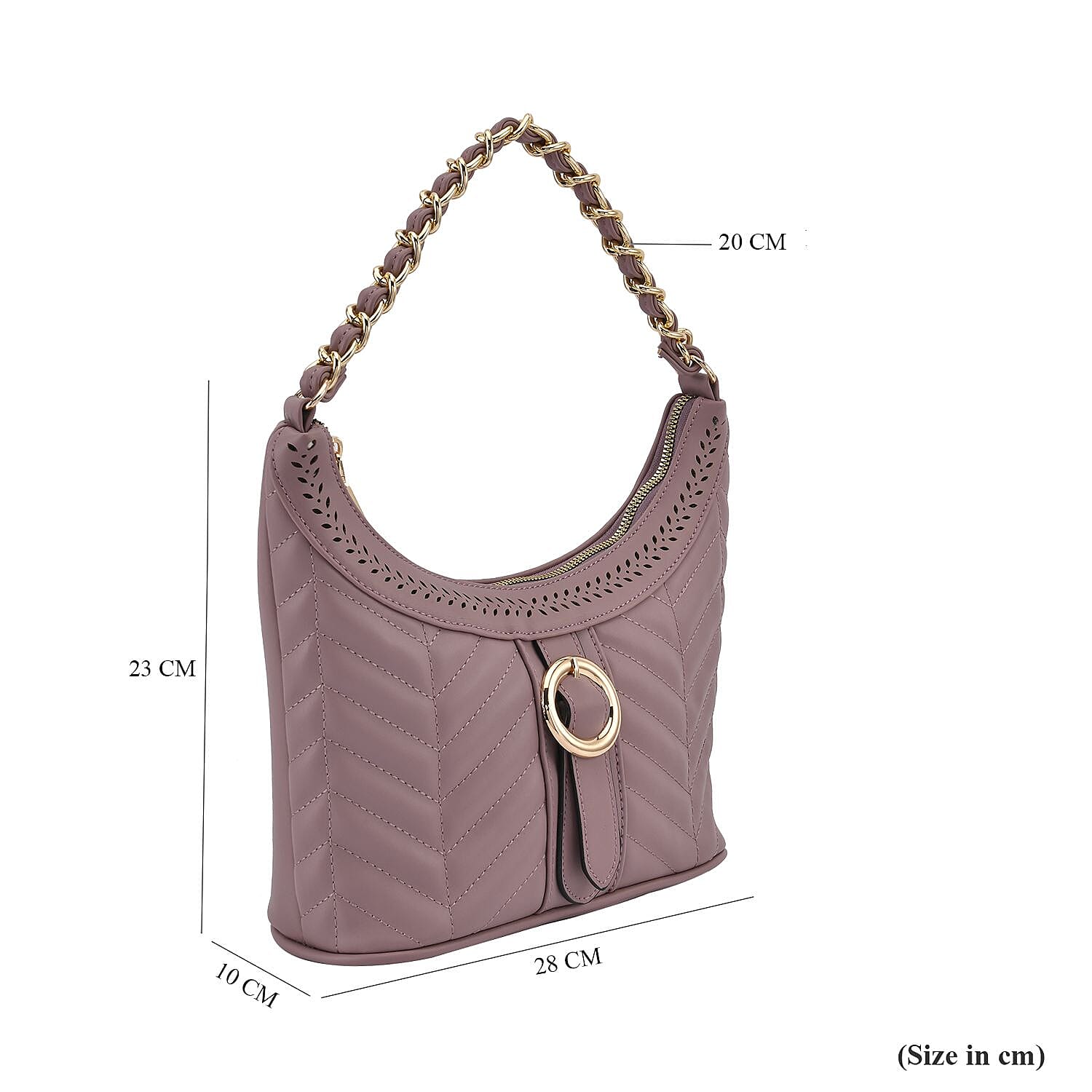 Zig Zag Pattern Tote Bag (Size 28x23x10 Cm) - Pink