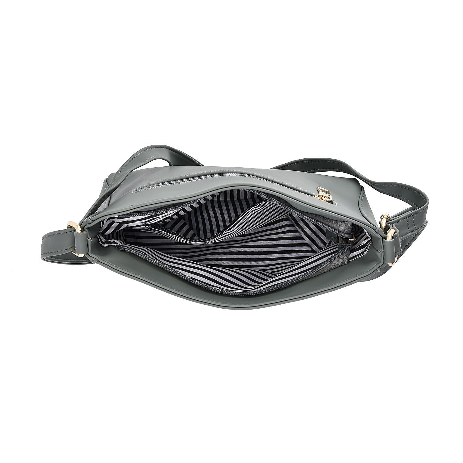 PU Patterned Crossbody Bag - Dark Green