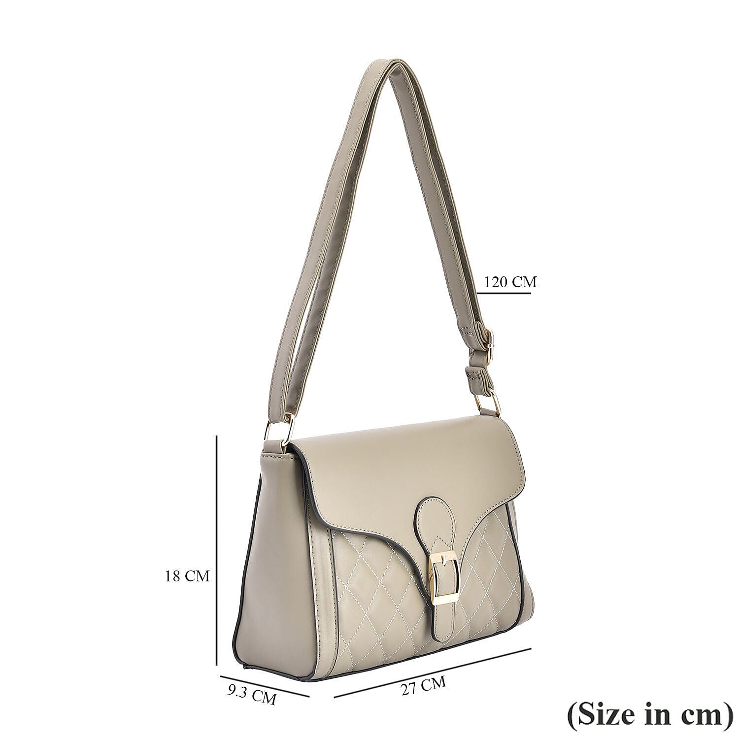 Quilted Diamond Pattern Crossbody Bag - Green