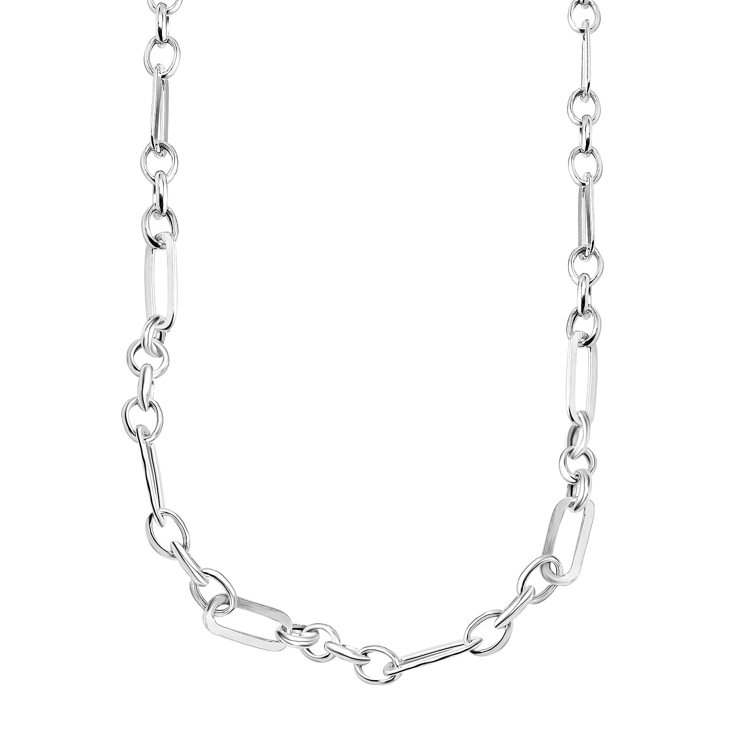 Sterling Silver Figaro Necklace (Size - 16 With 2 Inch Extender) With Lobster Clasp, Silver Wt. 8.79 Gms.
