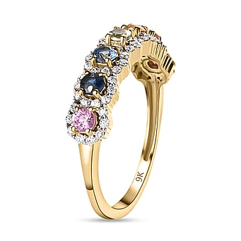 https://tjcuk.sirv.com/Products/71/6/7163451/9K-Yellow-Gold-AA-Rainbow-Sapphire-and-Moissanite-Stone-Band-Ring-1.02_7163451_3.jpg?w=342&h=342