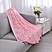 Floral Pattern Single Layer Flannel Blanket (Size 200x150 Cm) - Pink