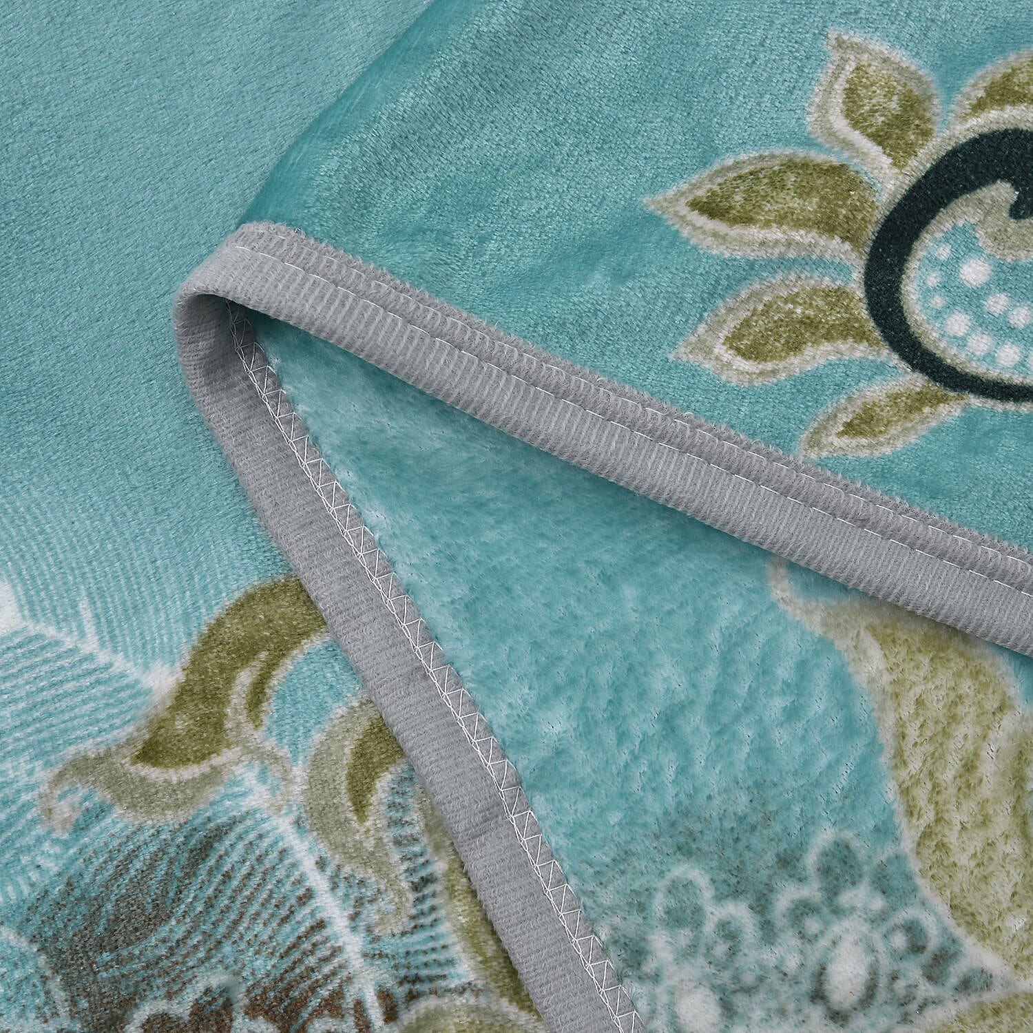 Luxury Elegant Flower Pattern Blanket (Size 200x150 Cm) - Green