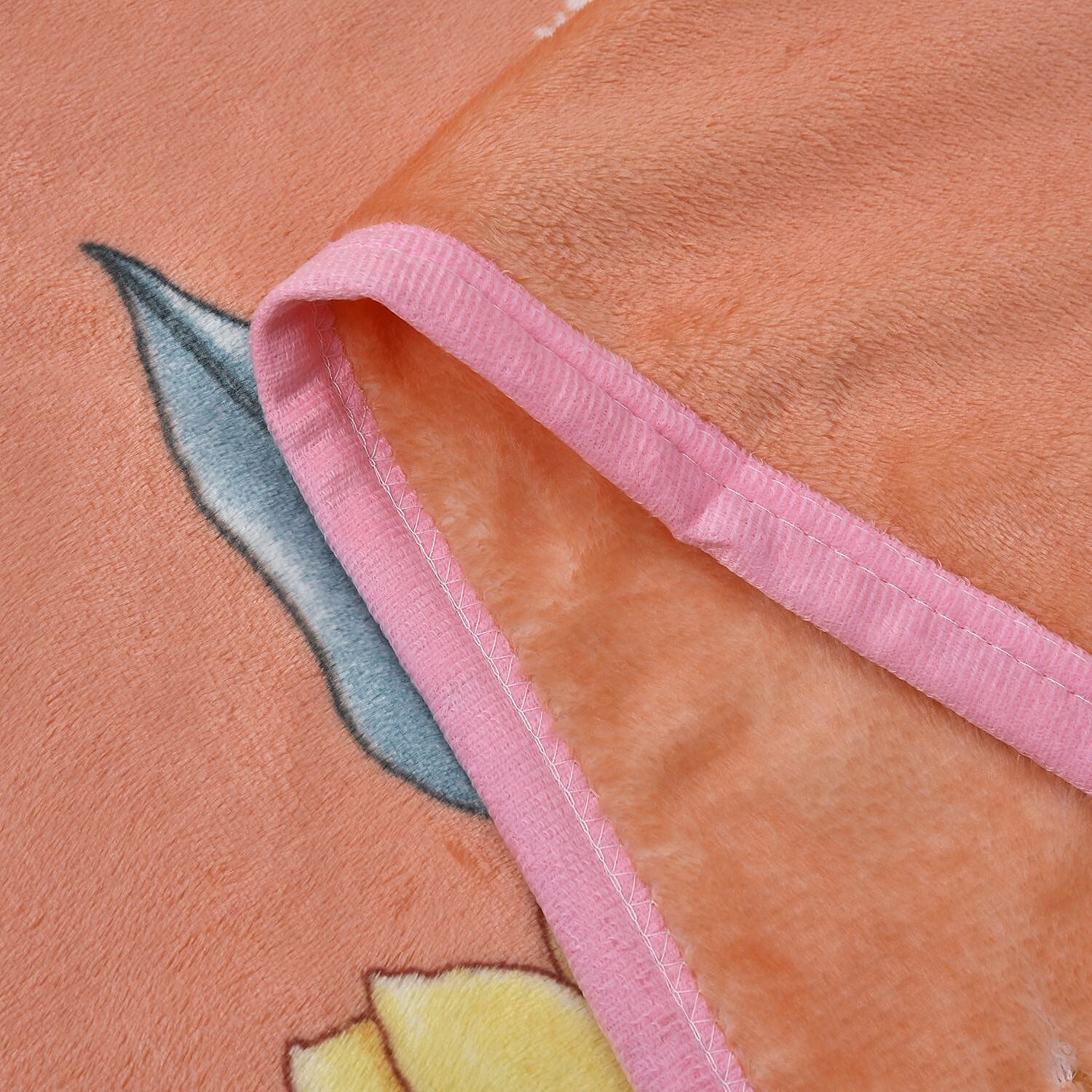 Luxury Elegant Flower Pattern Blanket (Size 200x150 cm) - Orange