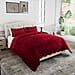 Set of 3 - Serenity Night Crystal Velvet Quilt and 2 Pillowcases (Size 225x220 Cm) - Burgundy