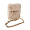 Fur Crossbody Bag with RFID Protection - Beige