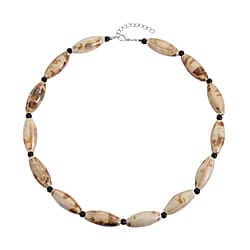  Simulated Black Spinel Glass Necklace (Size - 24)