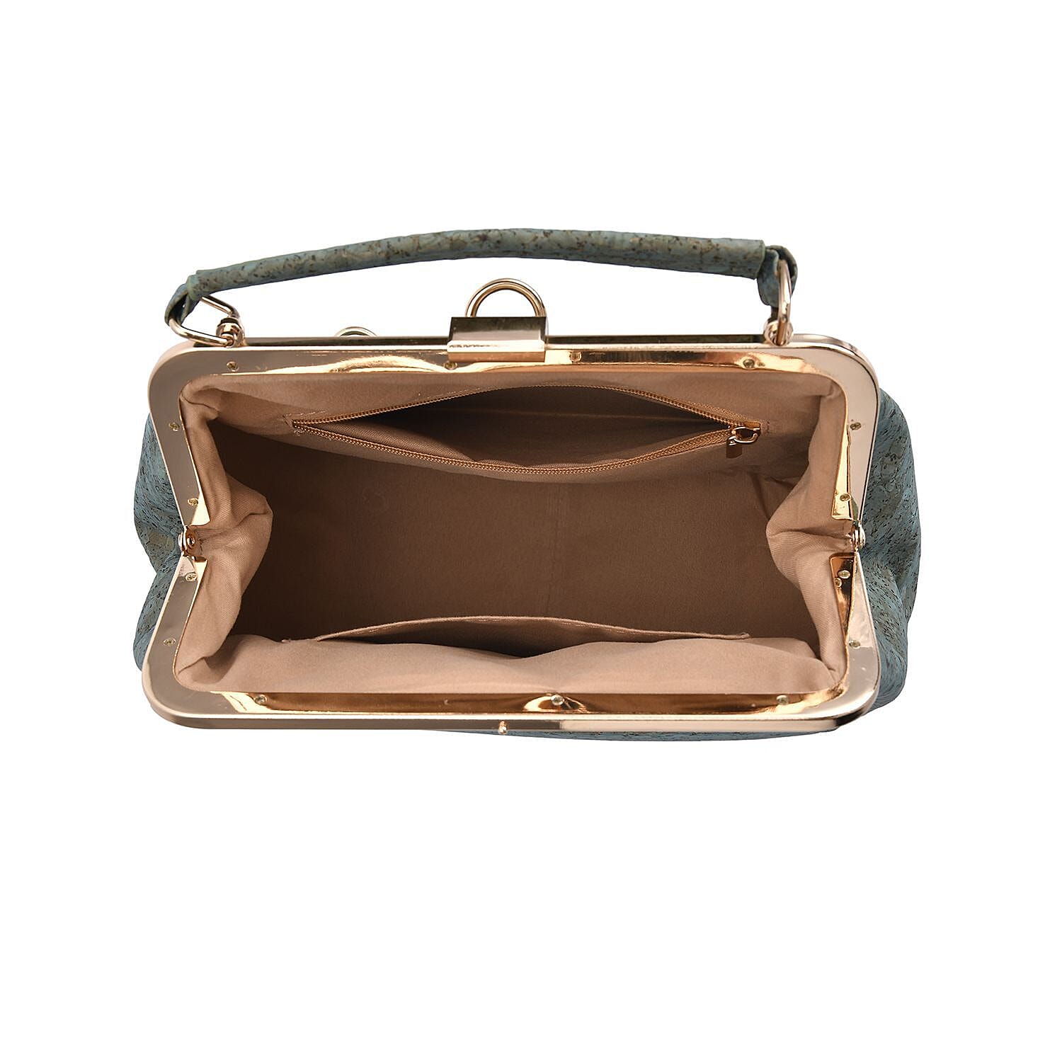 Cork Backpack with Handle Drop or Detachable Shoulder Strap - Green