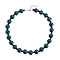  Blue Color Ceramic, Black Glass Necklace (Size - 22 with 2 inch extender)
