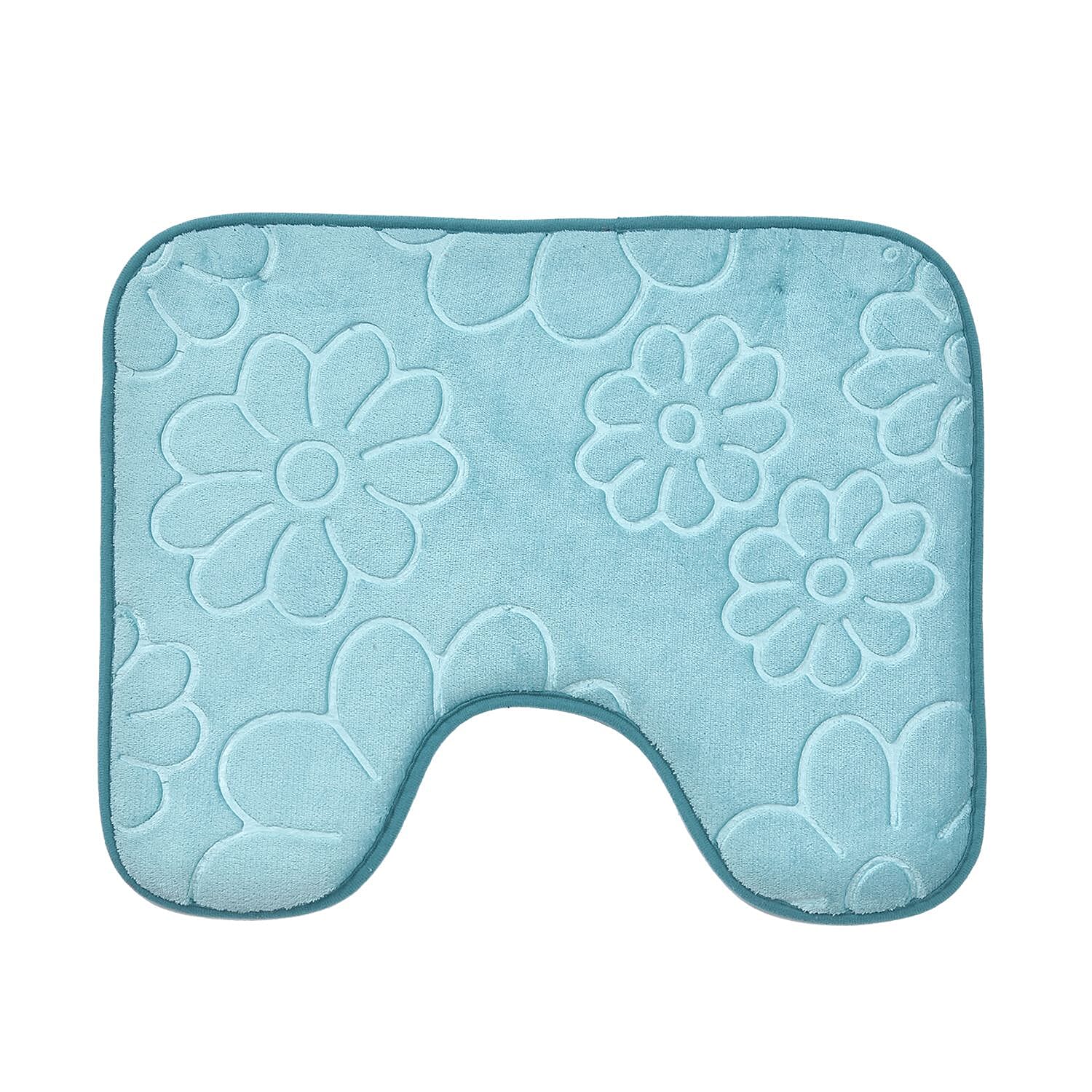 Polyester Solid Rug and Door Mat - Teal