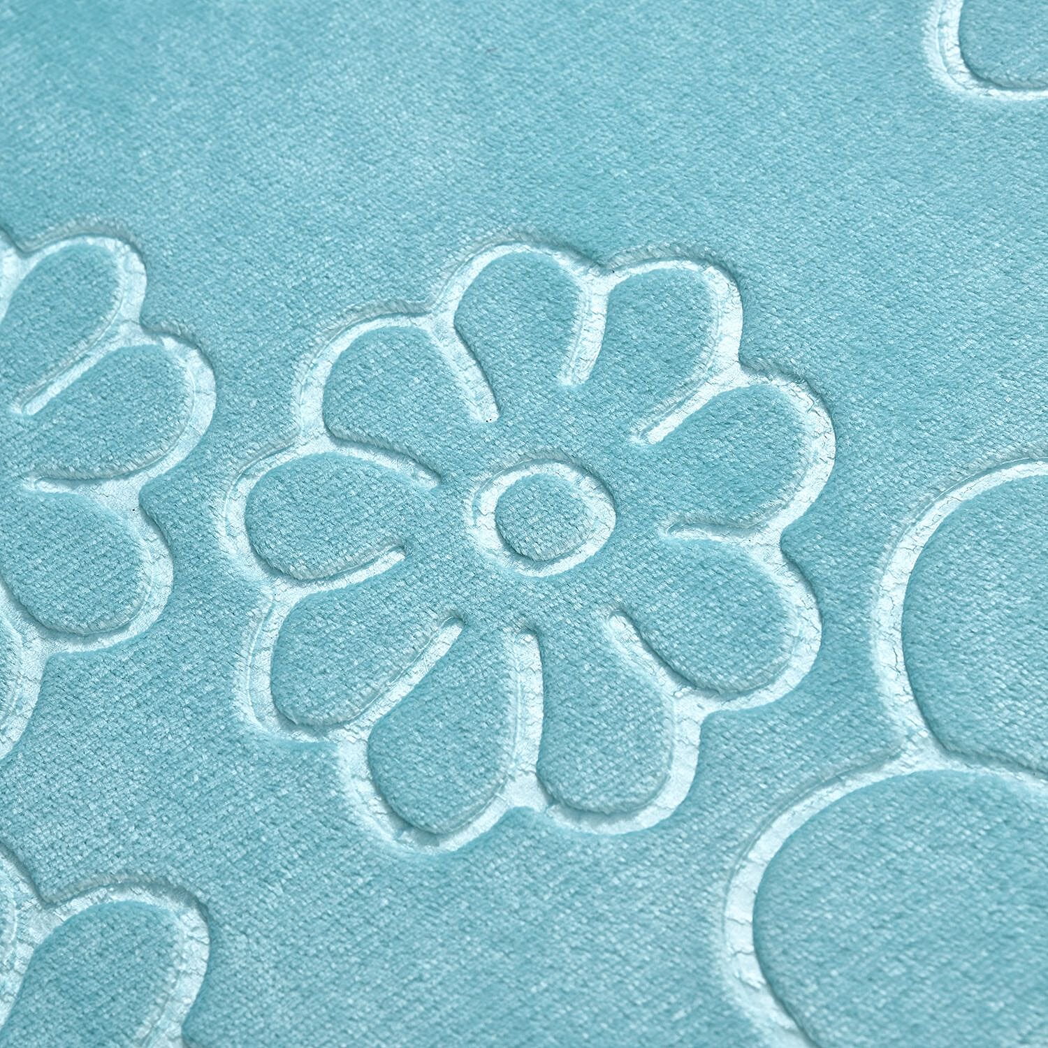 Polyester Solid Rug and Door Mat - Teal