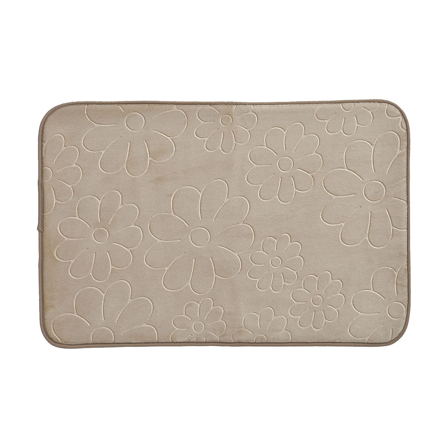 Set of 2 Extra Strong Anti-Slip Bathmat and Toilet Mat - Stone