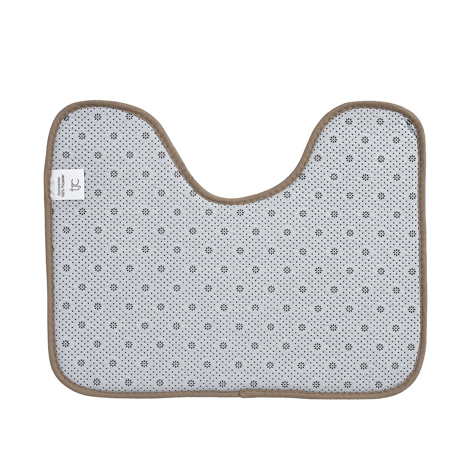 Set of 2 Extra Strong Anti-Slip Bathmat and Toilet Mat - Stone
