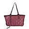 Quilted Pattern Tote Bag with Hand Drop - Maroon