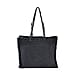 Fur Tote Bag with Hand Drop - Black