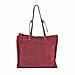 Fur Tote Bag with Hand Drop - Burgundy