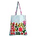 Canvas Fabric Tote Bag with Colourful Thread Work - Mint Green