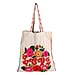 Canvas Fabric Tote Bag with Colourful Thread Work - Beige