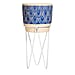 Wave Planter with Wire Stand - Blue