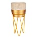 Tuva Gold Dip Planter with Wire Stand - Gold