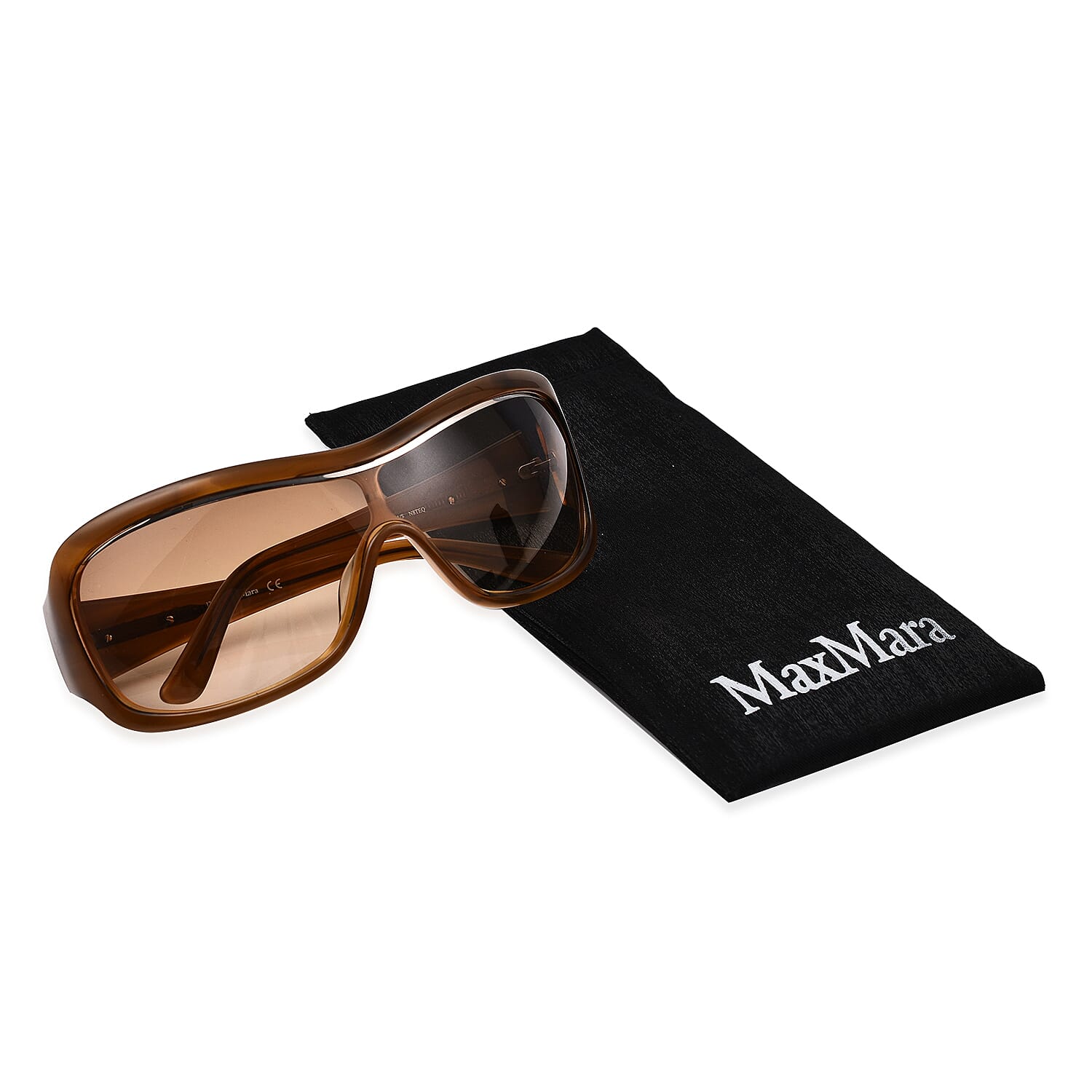 Max Mara Womens Large Oversized Sunglasses - Brown Beige