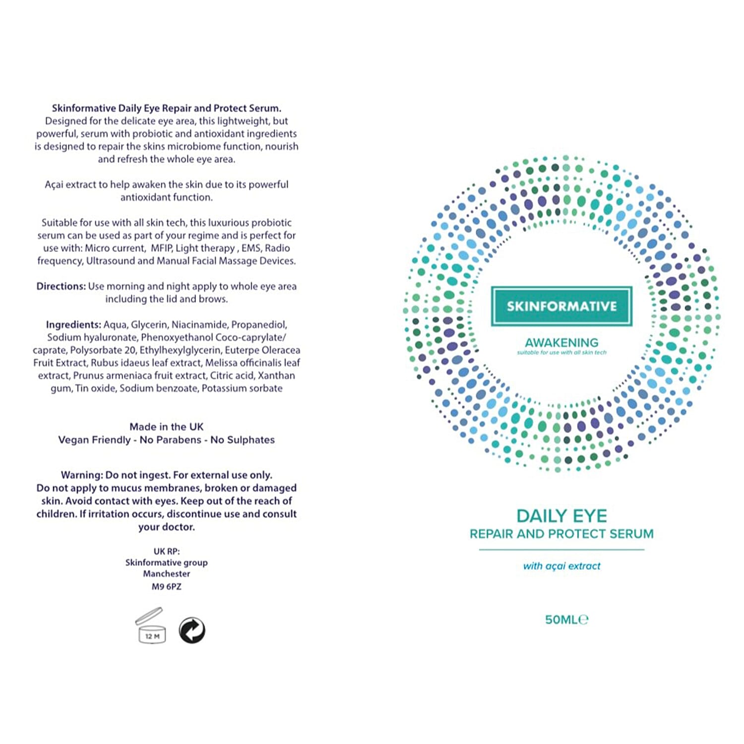 Skin Formative Daily Eye Repair and Protect Serum - 50ml