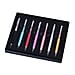Set of 7 Crystal 2 in 1 Stylus and Ball Point Pen - Black & Multicolor