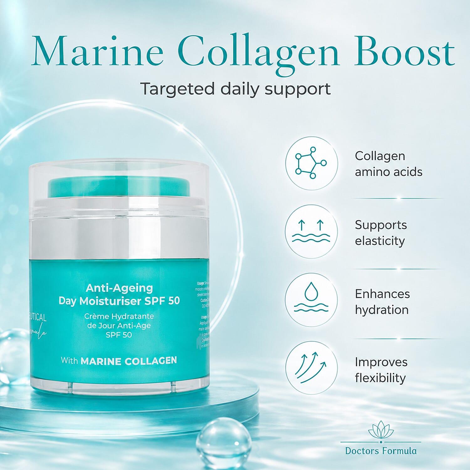 Doctors Formula- Marine Collagen Anti-Aging Day Moisturiser SPF50