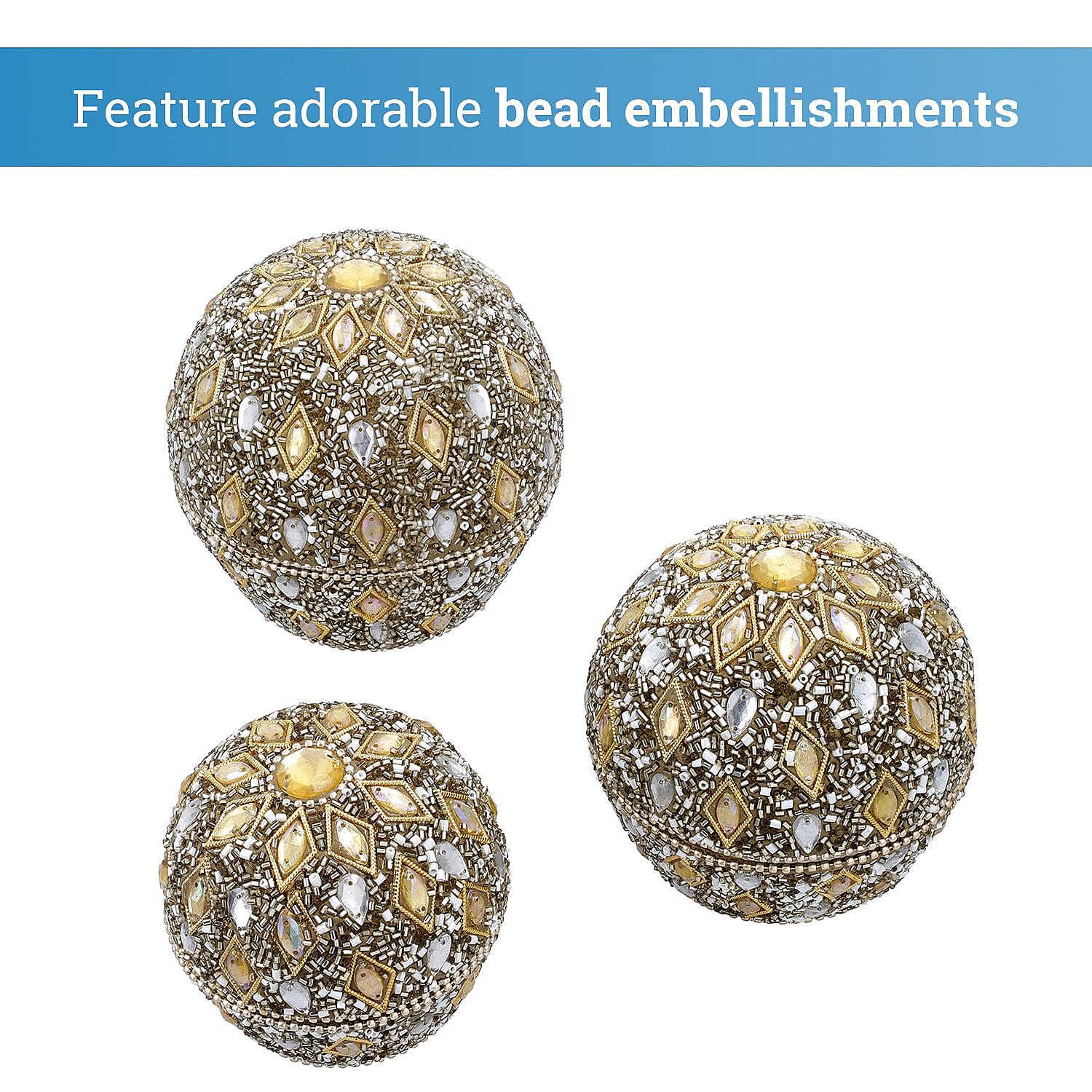 Handcrafted Storage Box (Size 10x10x10 cm) - Gold & Silver