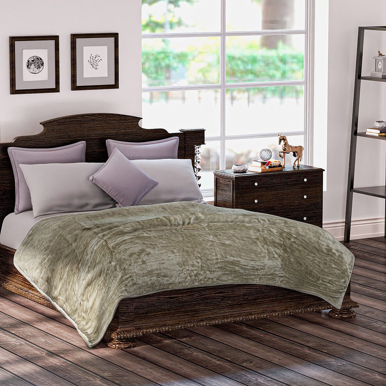 Closeout Deal Luxury Faux Fur Blanket 400 GSM (Size 150 x200 cm) - Silver