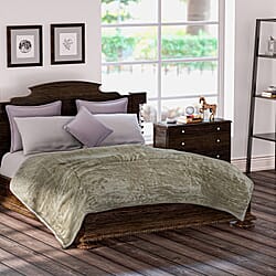 Closeout Deal Luxury Faux Fur Blanket 400 GSM (Size 150 x200 cm) - Silver