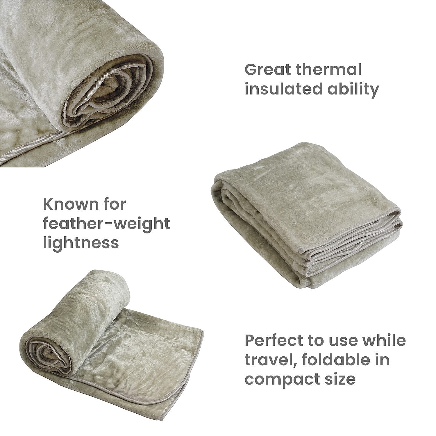 Closeout Deal Luxury Faux Fur Blanket 400 GSM (Size 150 x200 cm) - Silver