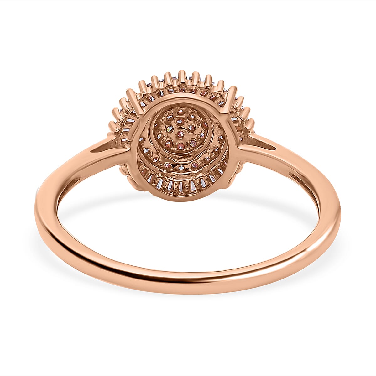9K Rose Gold Natural Pink Diamond Ring 0.33 Ct.