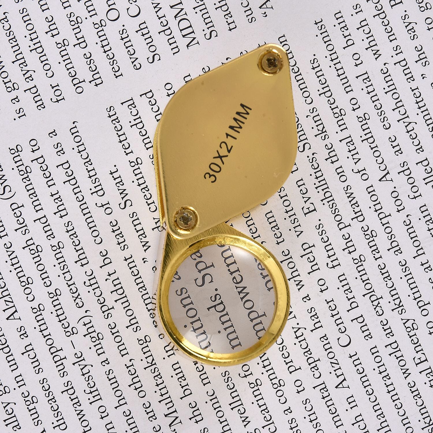 Set of 3 - Jewellery Magnifier (Size 3x2 Cm) - Gold