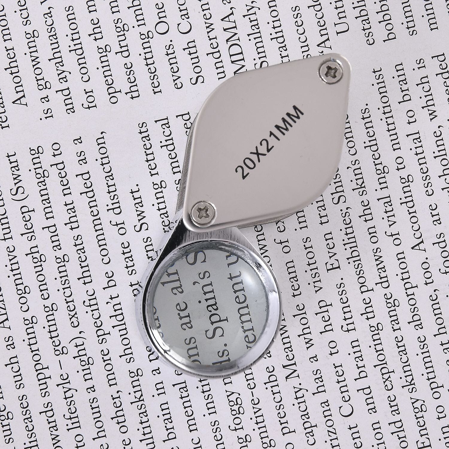 Set of 3 - Jewellery Magnifier (Size 3x2 Cm) - Silver