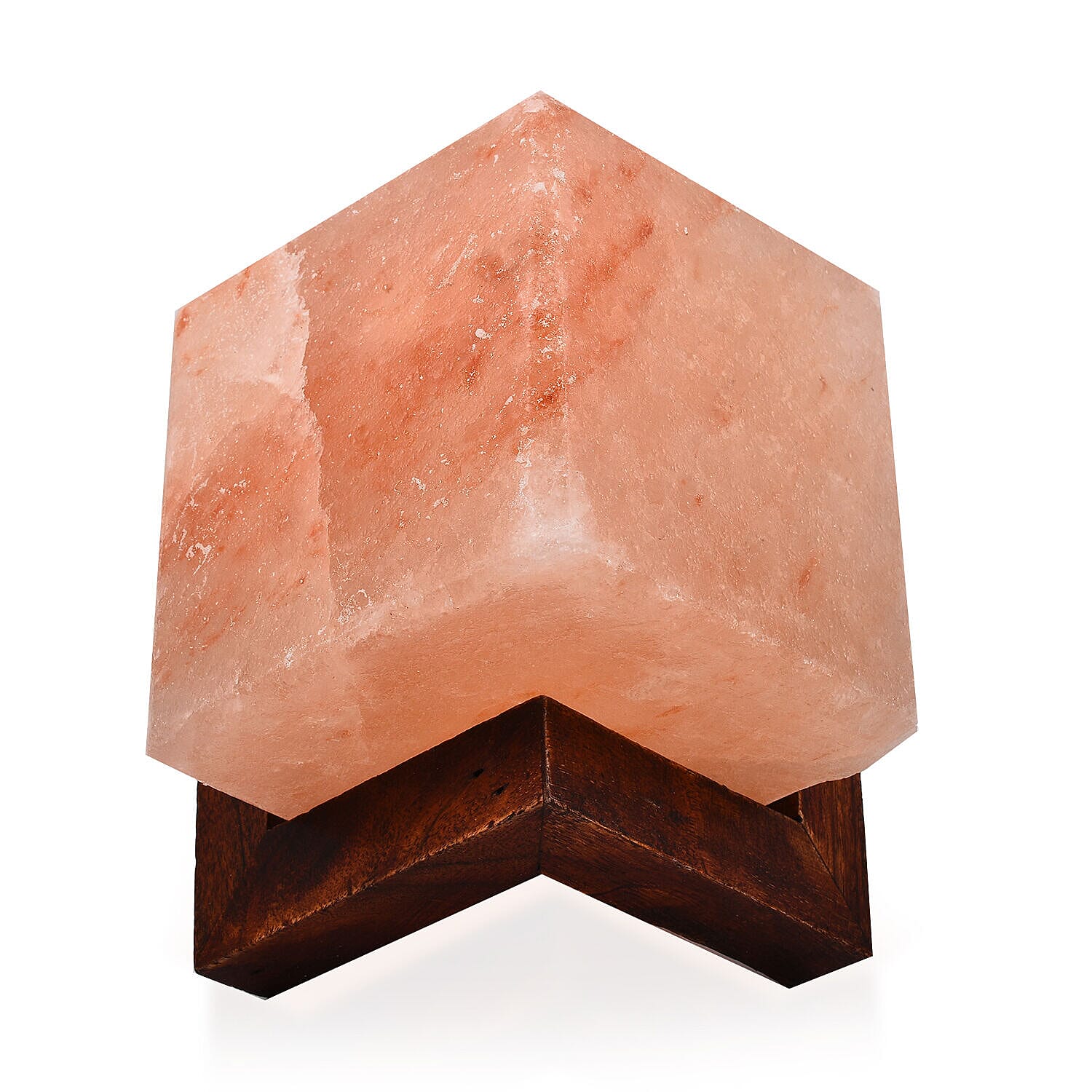 Himalayan Salt Lamp Penny Cube Shape including Cord - Bulb (Size 18x18x18 cm)