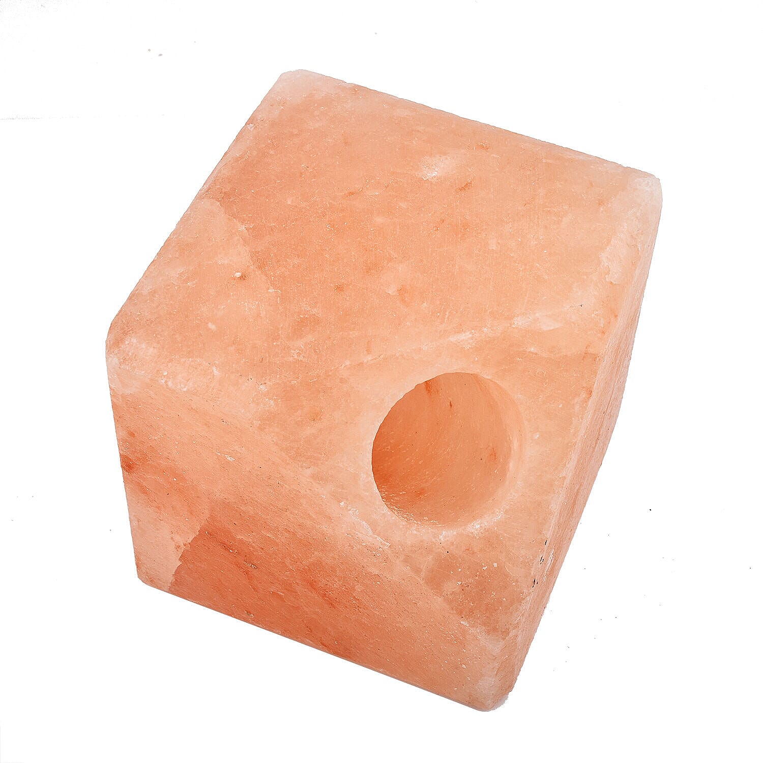 Himalayan Salt Lamp Penny Cube Shape including Cord - Bulb (Size 18x18x18 cm)